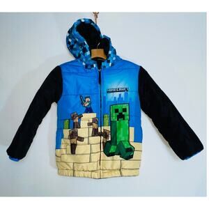 Minecraft Youth Puffer Jacket - Size 7/8 - So Fun!